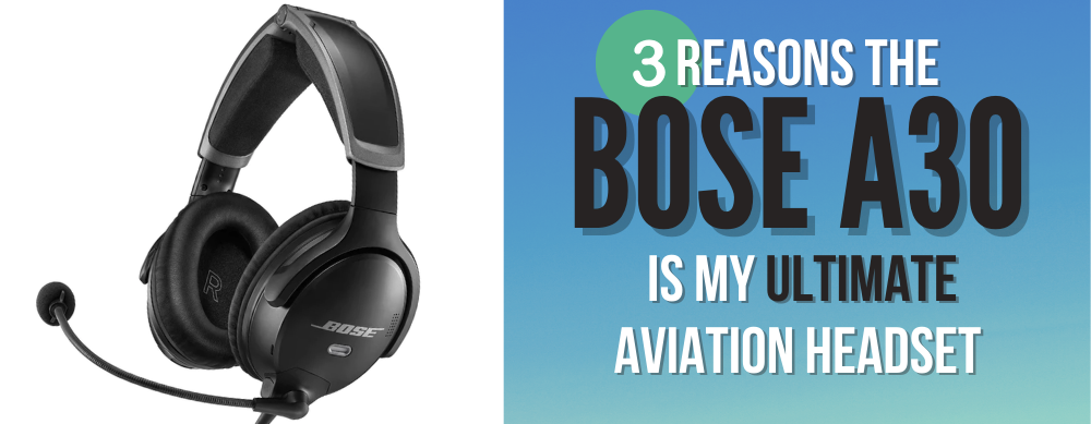 Bose A30 Aviation Headset, Auriculares De Pilotaje Con Cancelación