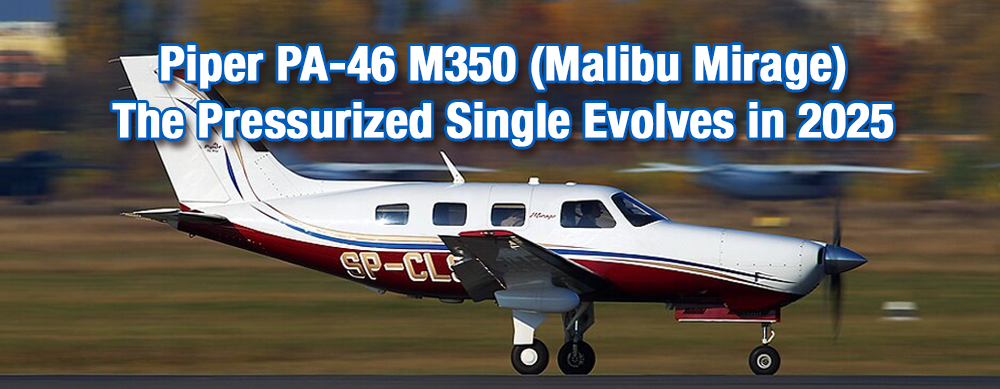 Piper PA-46 M350 (Malibu Mirage) – The Pressurized Single Evolves in 2025