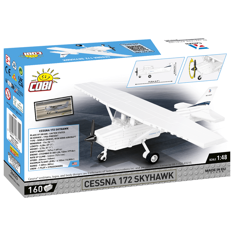 Cessna 172 Skyhawk 160pc Set Cobi Blocks White