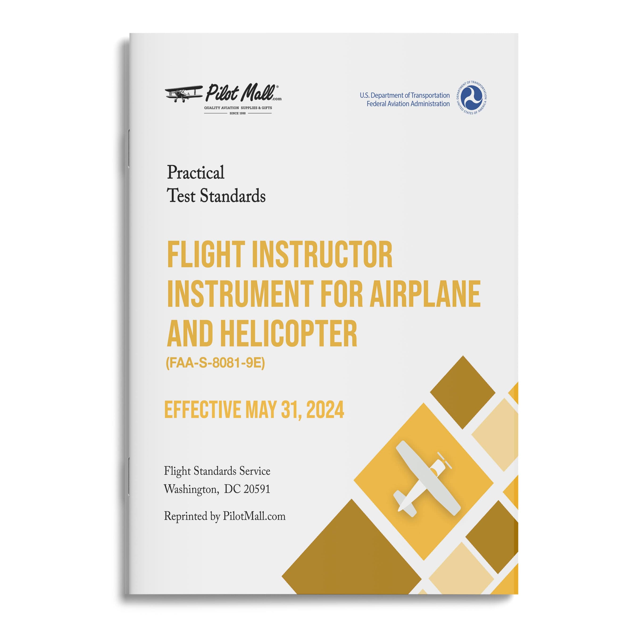 Practical Test Standards - Flight Instructor Instrument for Airplane Rating and Helicopter Rating: (FAA-S-8081-9E)-Certified Flight Instructor-PilotMall.com-PilotMall.com