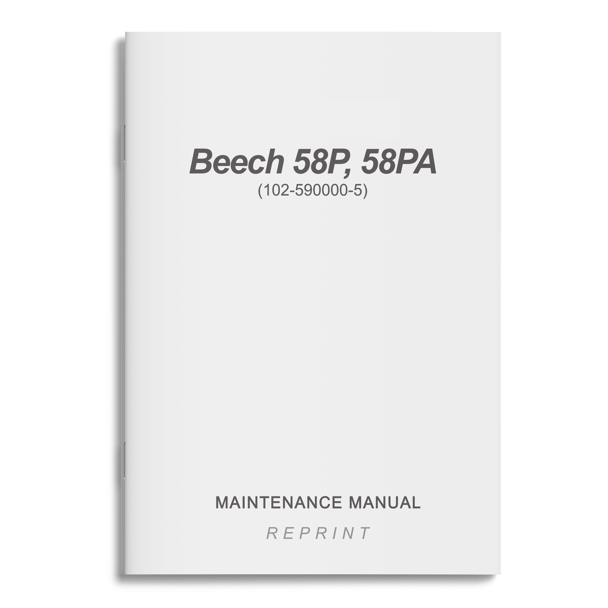 Essco Aircraft Aircraft Manual Beech 58P,58PA Maintenance Manual (102-590000-5)