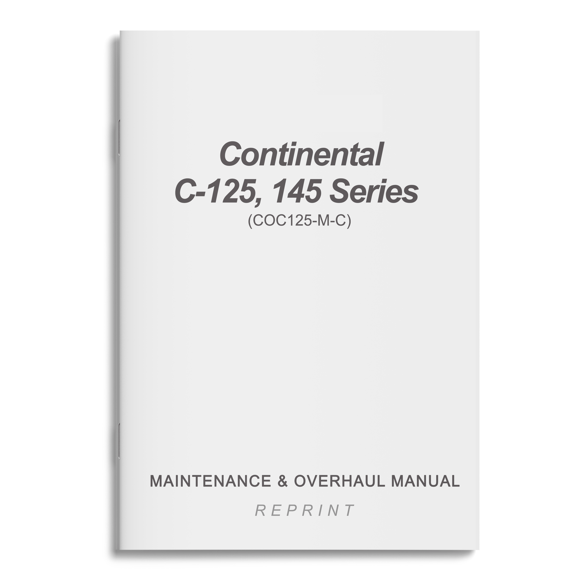 Essco Aircraft Aircraft Manual Continental C-125,145 Series Maintenance & Overhaul Manual (COC125-M-C)