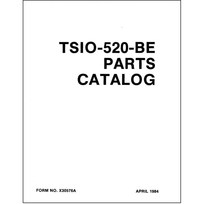 Continental TSIO520BE Parts Catalog Essco Aircraft
