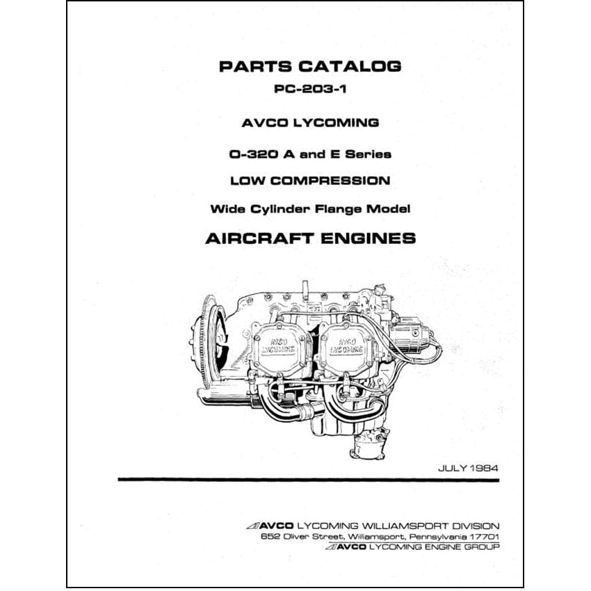 O320 Parts Catalog PC2031 Essco Aircraft