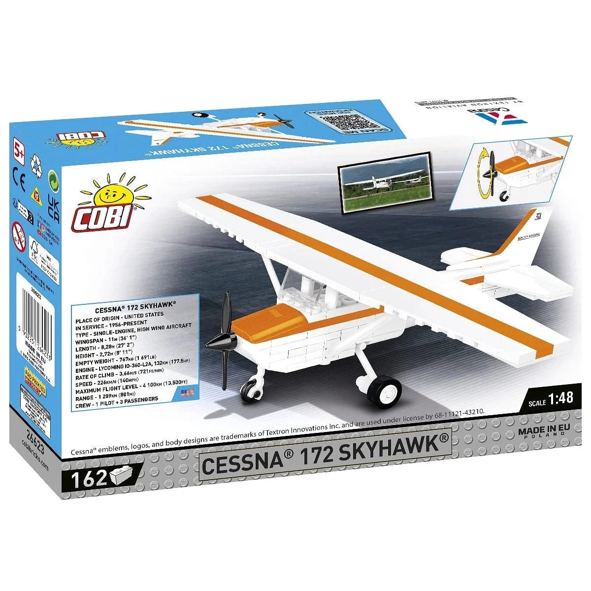 Cobi Blocks Blocks Cessna 172 Skyhawk 162pc Set COBI Blocks Orange