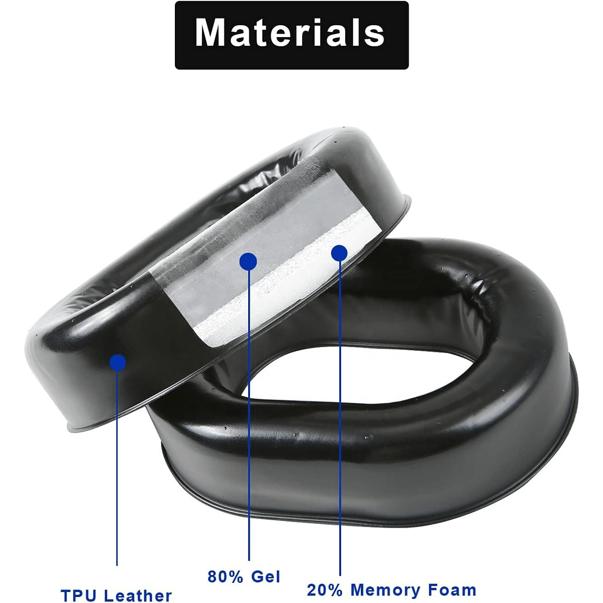 PilotMall.com Ear Seals & Headpads Aftermarket Gel Ear Seals for David Clark Replacement Ear Seals