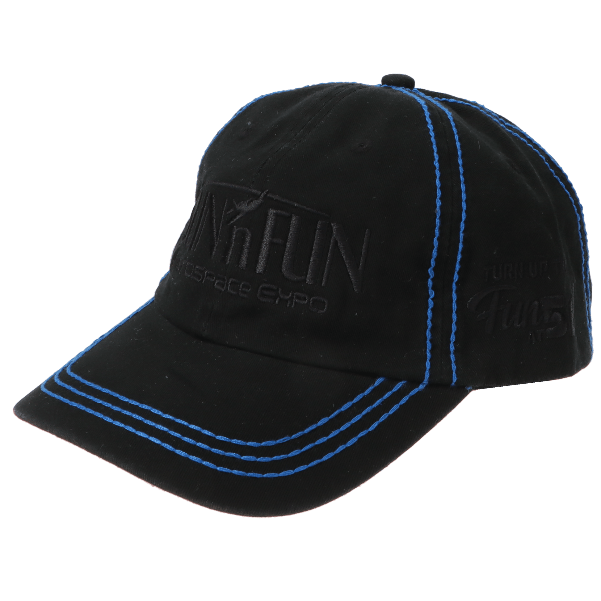 SUN 'n FUN Headwear Black/Royal SUN 'n FUN Black/Royal Unstructured Cap w/Turn Up The Fun for 51 Black Embroidery