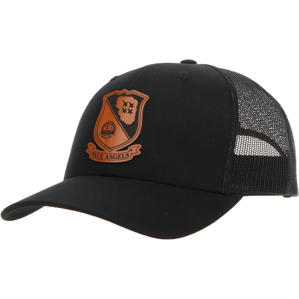 Aeroplane Apparel Company Headwear Black U.S. Navy Blue Angels Heritage Trucker Hat - Buckskin