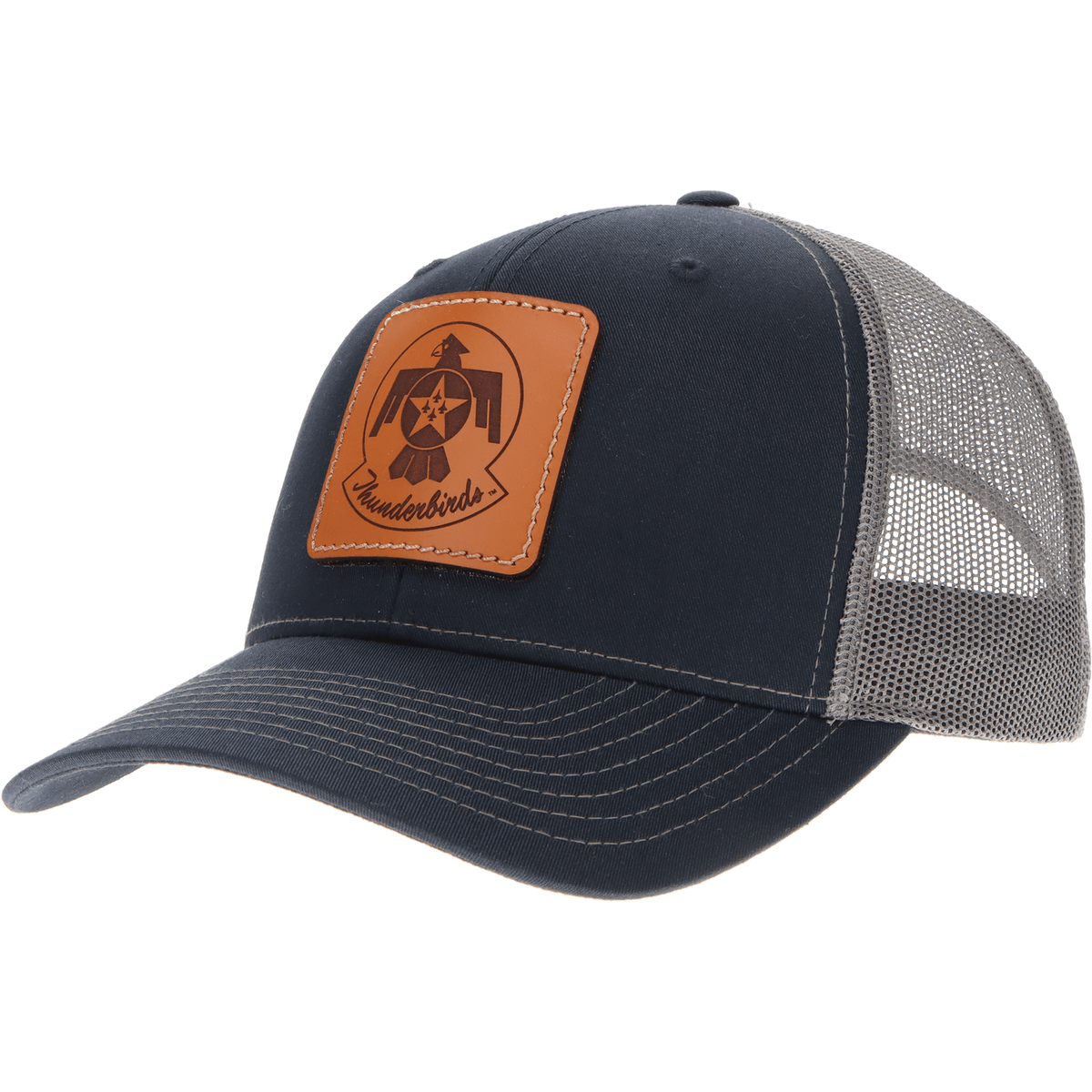 Aeroplane Apparel Company Headwear Navy/Charcoal U.S. Air Force Thunderbirds Crest Square Signature Trucker Hat - Bison