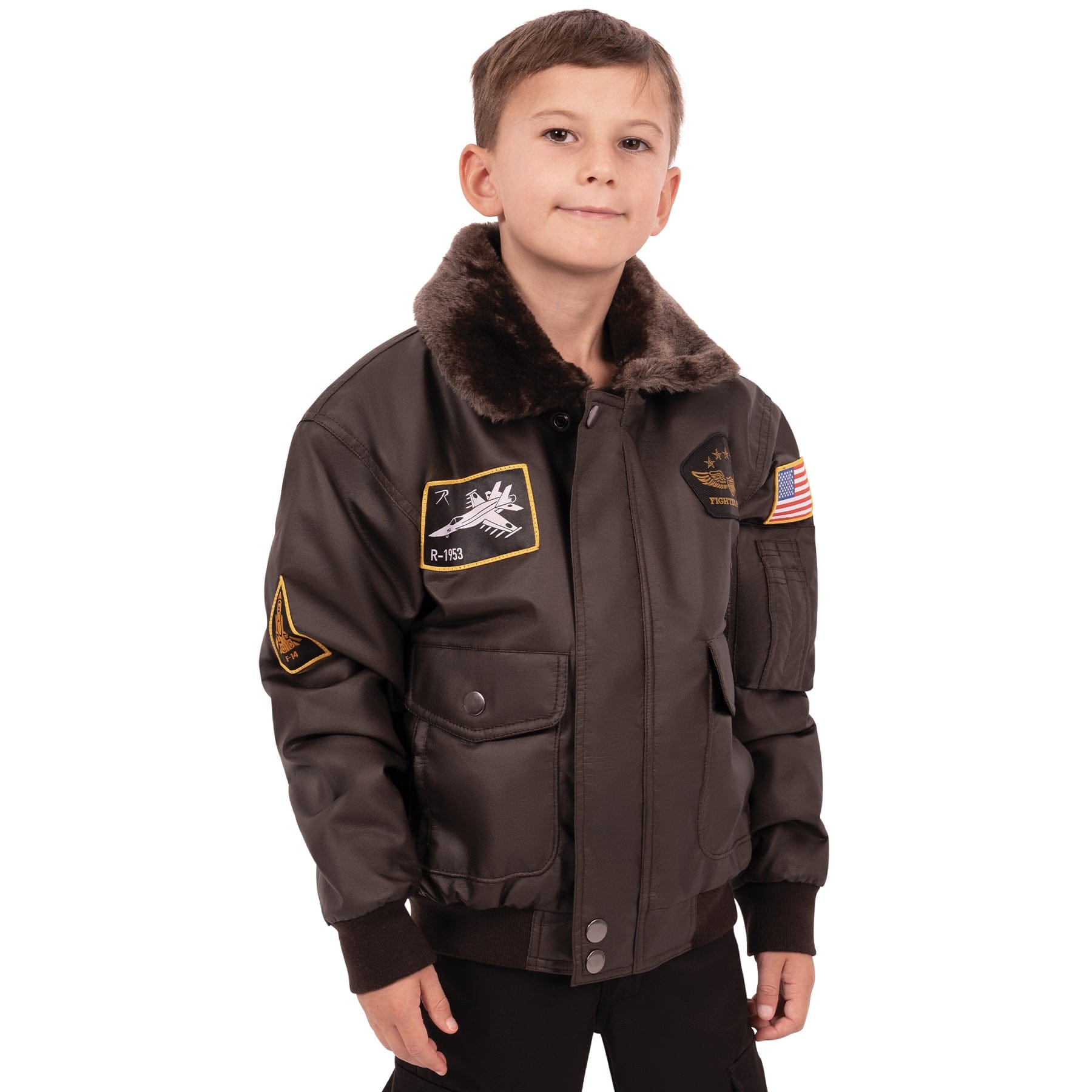 Kids Aviator Jacket with WWII Patches | Warm Rothco Coat