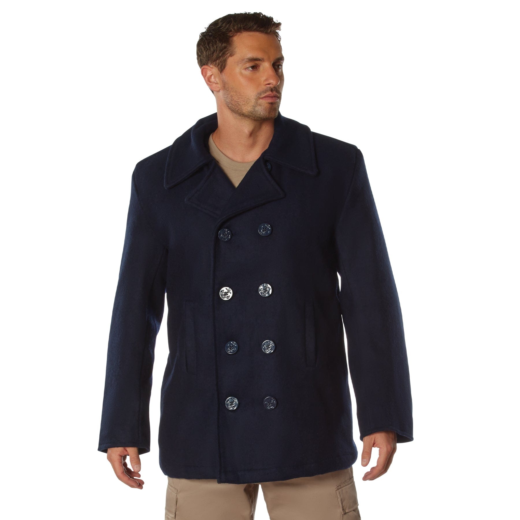 US Navy Pea Coat by Rothco - Heavy Wool Warmth for Pilots