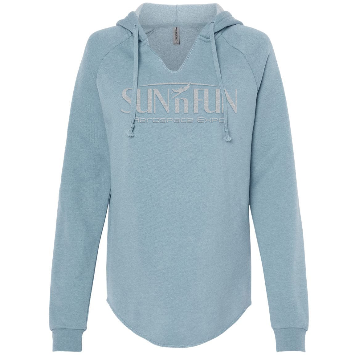 SUN 'n FUN Outerwear XS / Misty Blue SUN 'n FUN Women's Lightweight Wave Wash Hooded Sweatshirt