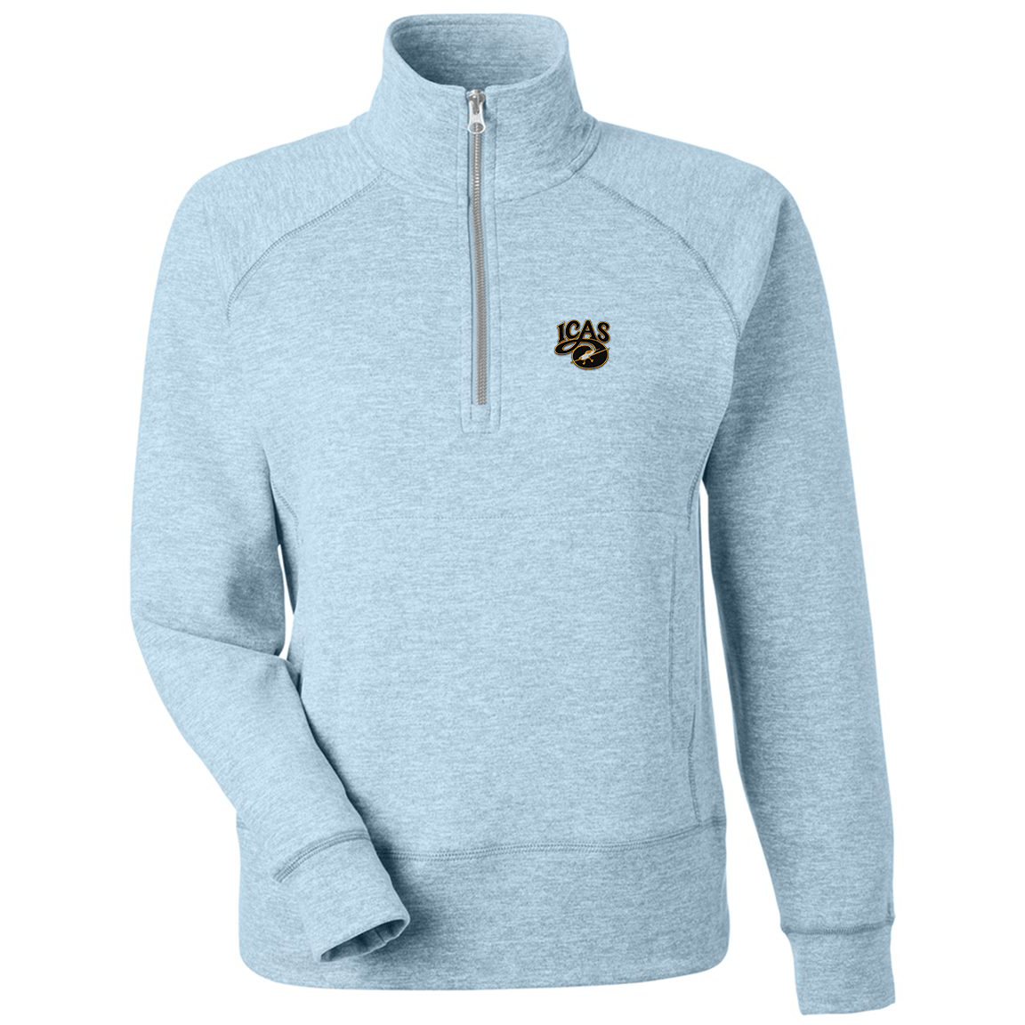 Aeroplane Apparel Company Shirts S / Electric Sky ICAS J. America Women's Electric Fleece Quarter-Zip Sweatshirt