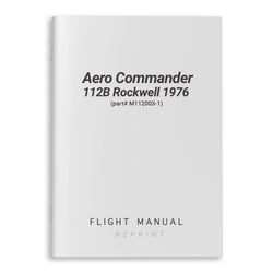 Aero Commander 112B Rockwell 1976 Flight Manual (part# M112003-1)