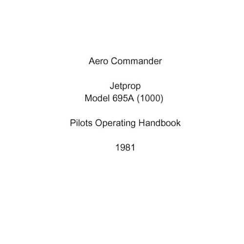 Aero Commander Jetprop Model 695A (1000) POH 1981 (AC1000-POH-C)