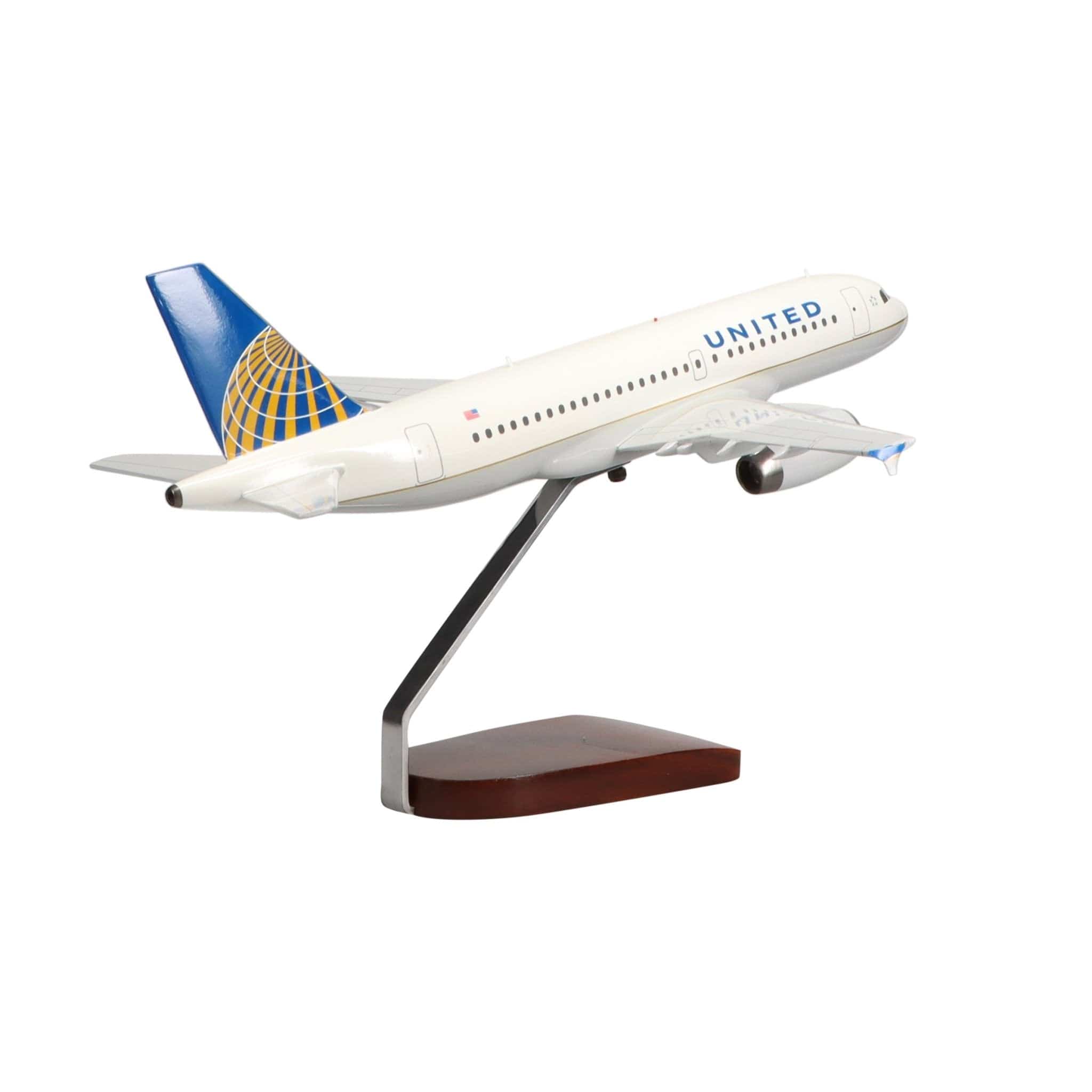 Airbus A319-100 United Airlines (Continental Merger Livery) Large Mahogany Model