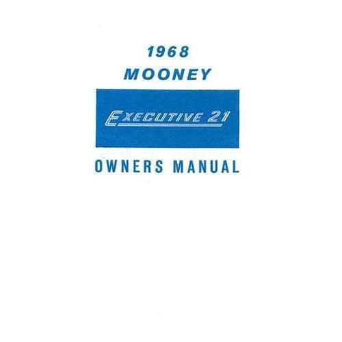 Essco Aircraft Aircraft Manual Mooney M20F Executive 21 1968 Owner's Manual (part# 68-20F-OM-B)