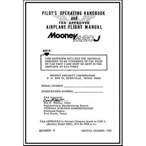 Essco Aircraft Aircraft Manual Mooney M20J 1979-1980 Pilot's Operating Handbook (part# 1223)