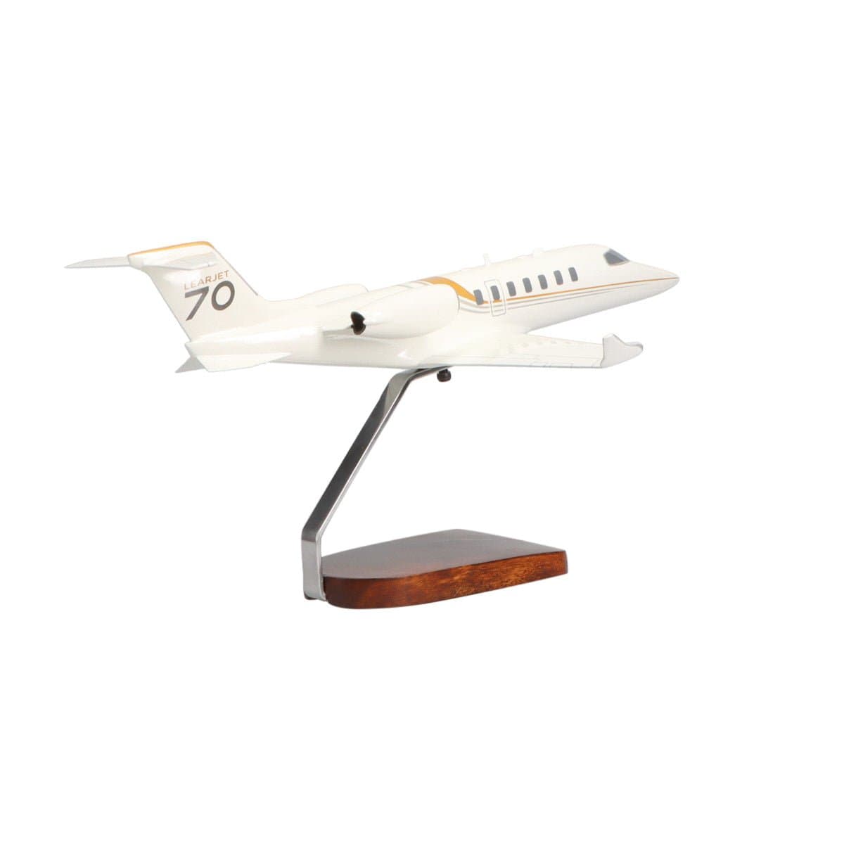 High Flying Models Aircraft Models Learjet 70 Large Mahogany Model