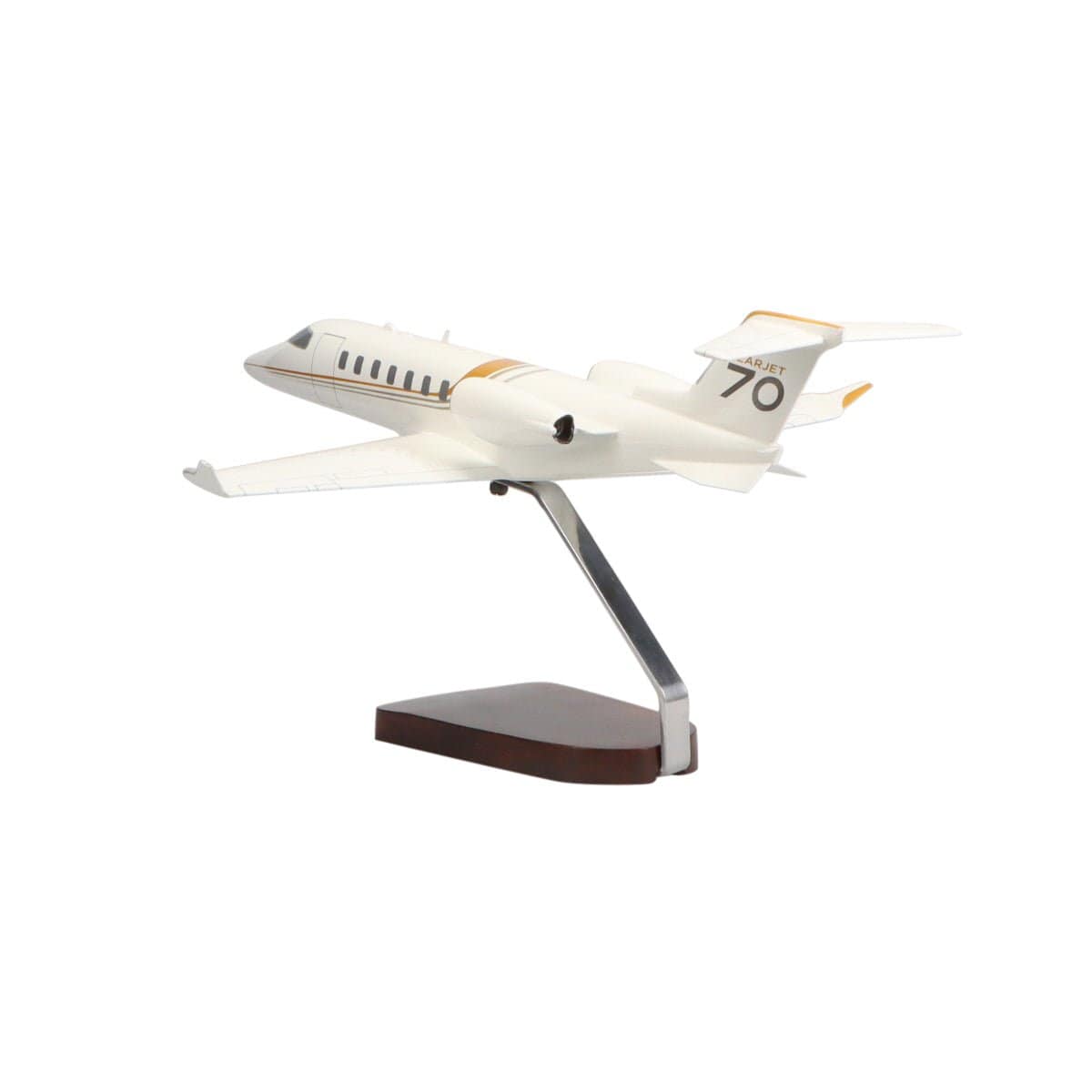 High Flying Models Aircraft Models Learjet 70 Large Mahogany Model