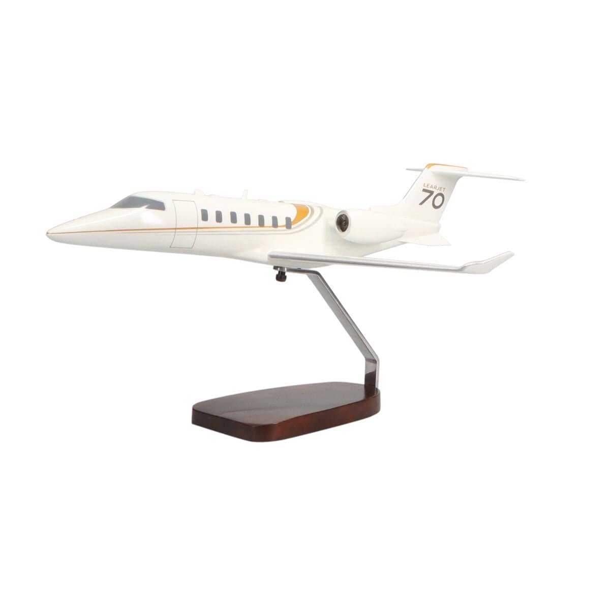High Flying Models Aircraft Models Learjet 70 Large Mahogany Model