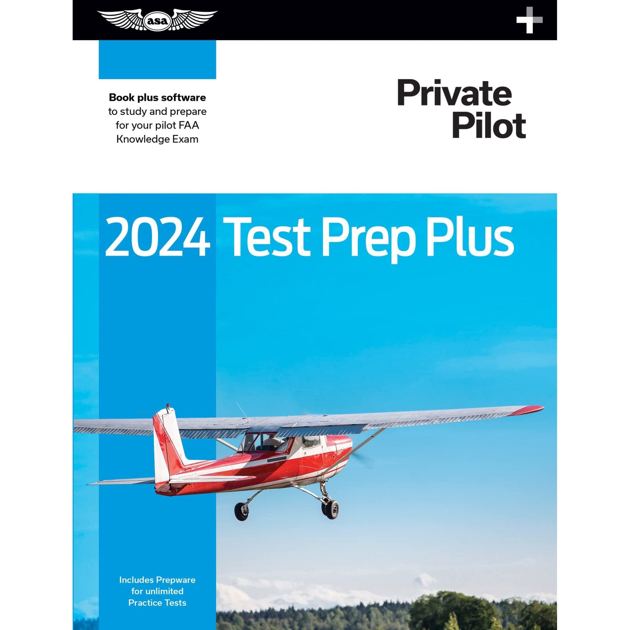 ASA 2024 Private Pilot Test Prep Plus (Book, Download, Online)