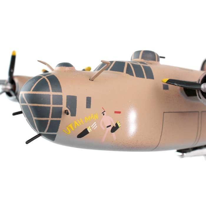 B-24D Liberator Ploesti Raid (Pink) Mahogany Model - PilotMall.com