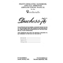Beech Duchess 76 Pilot's Operating Handbook (part# 105-590000-5)