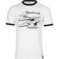 Beechcraft Throwback Officially Licensed Ringer T-Shirt