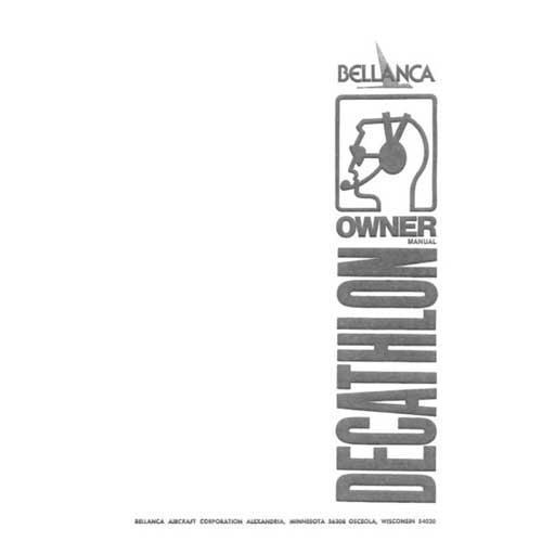 Bellanca 8KCAB Decathlon 1978-1980 Owner's Manual (BE8KCB78-80-O)