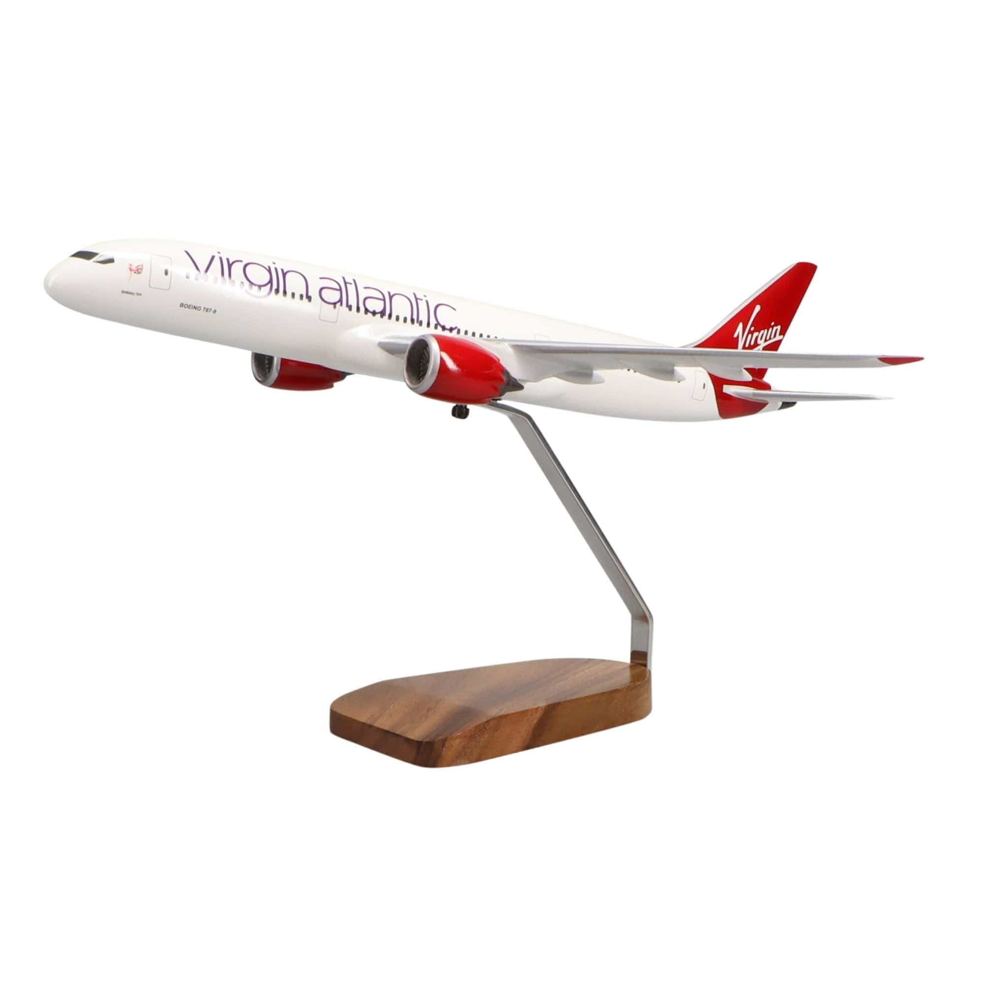 Boeing 787-9 Virgin Atlantic Birthday Girl Large Mahogany Model