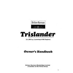 Britten-Norman BN Trislander Owner's Manual 1973 (part# BBBNTRI-O-C)