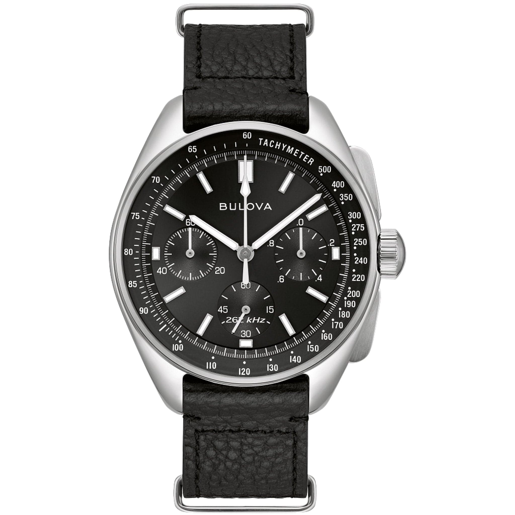 Bulova Lunar Pilot Archive Chronograph Quartz Black Dial Watch 96K111