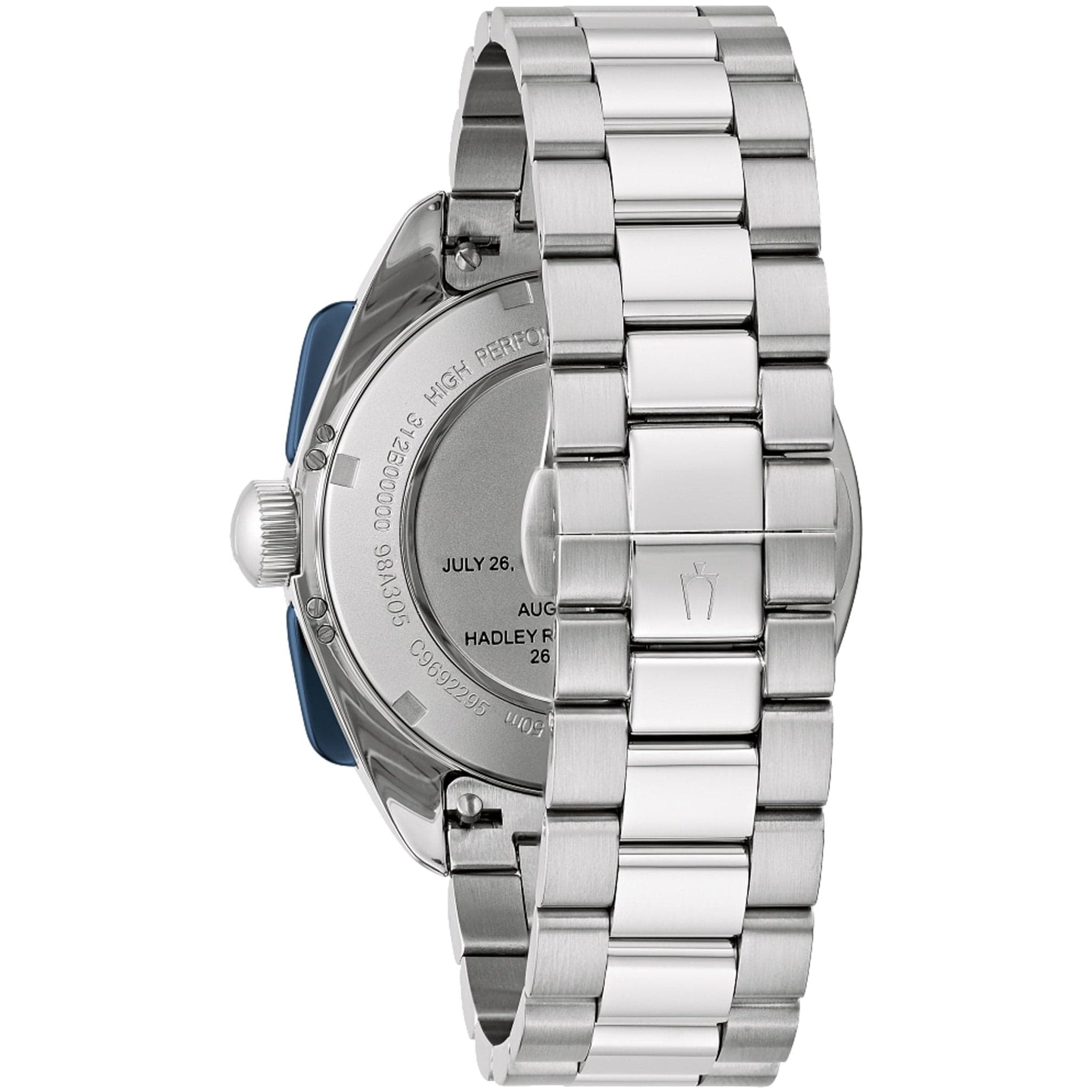Bulova Lunar Pilot Archive Chronograph Quartz Silver Dial Watch 98K112