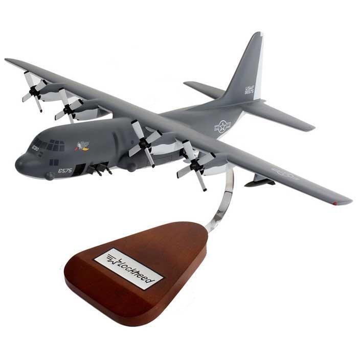 C-130 Hercules Gunship Mahogany Model - PilotMall.com