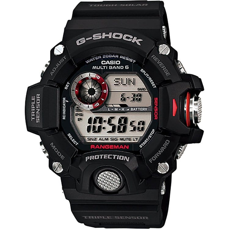 Casio Rangeman G-Shock Black Solar Atomic Watch GW9400-1 - PilotMall.com