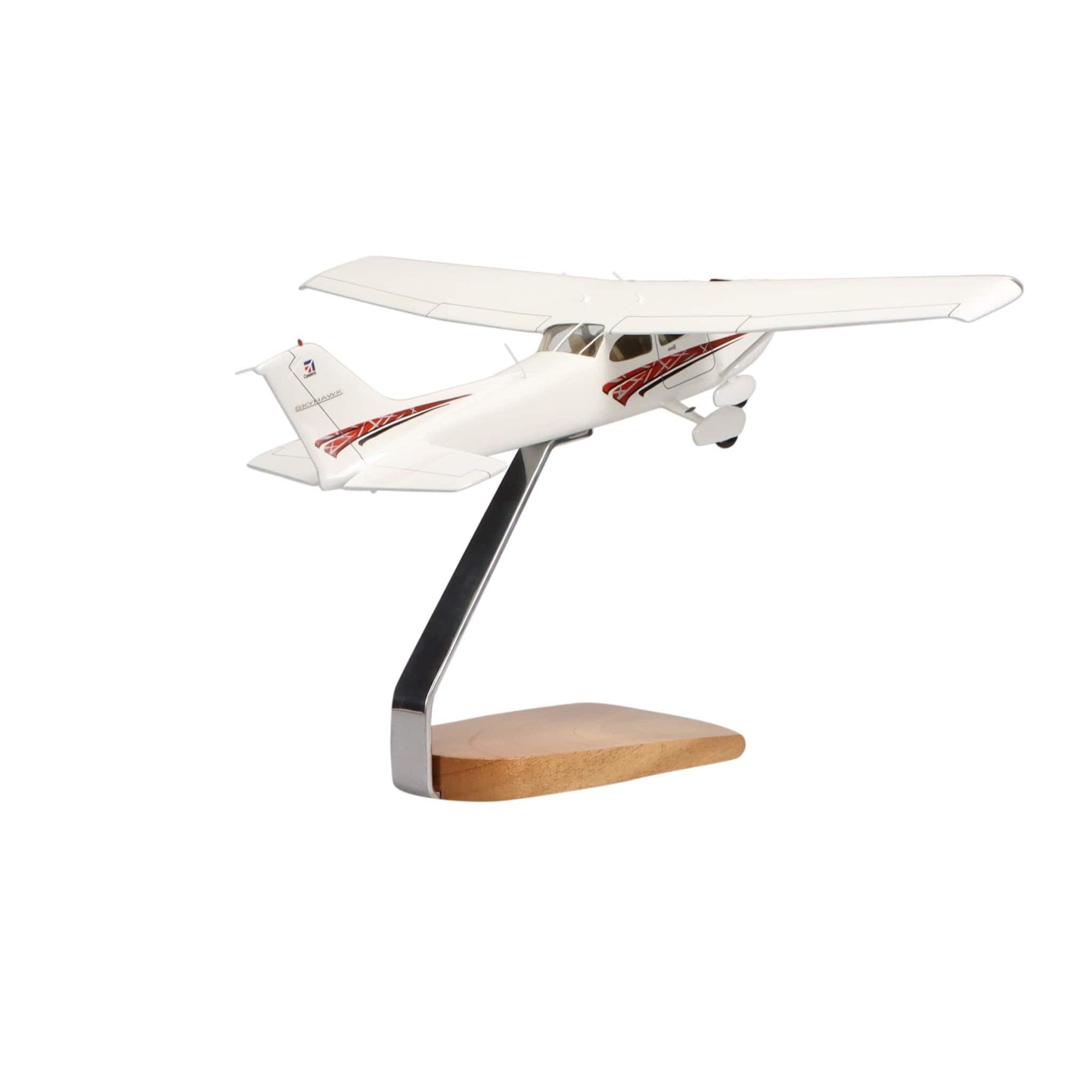 Cessna® 172 Skyhawk SP (Red) Clear Canopy Large Mahogany Model