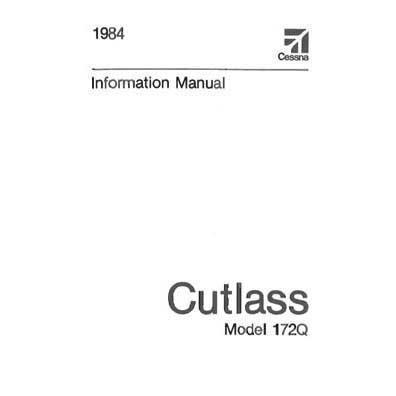 Cessna 172Q Cutlass 1984 Pilot's Information Manual (D1252-13)