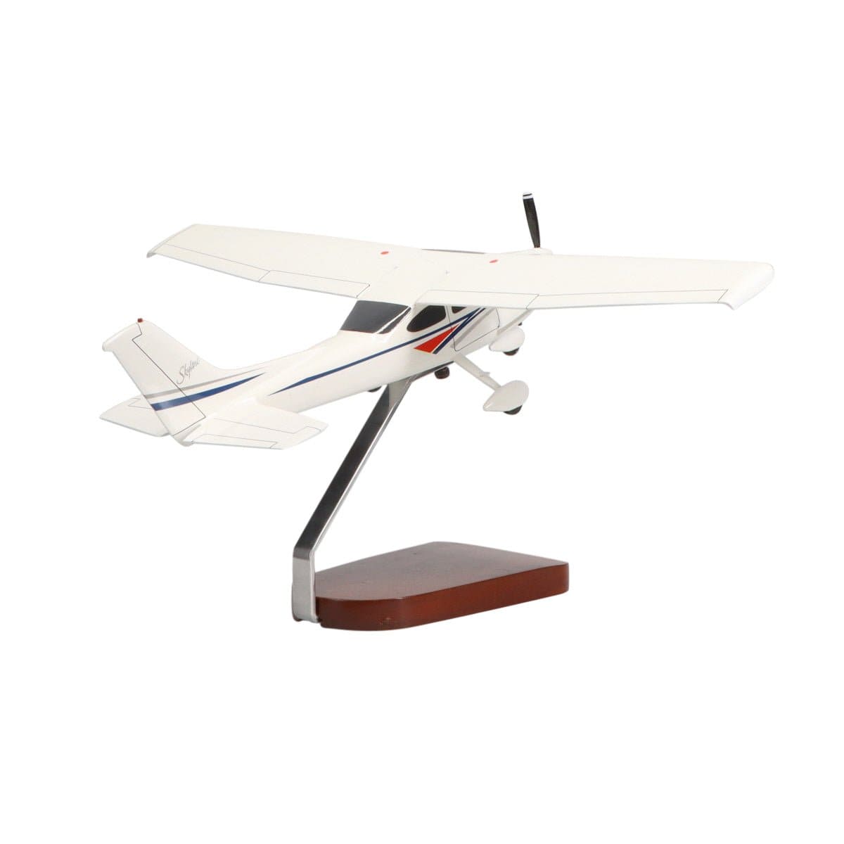 Cessna® 182 Skylane (White) Large Mahogany Model