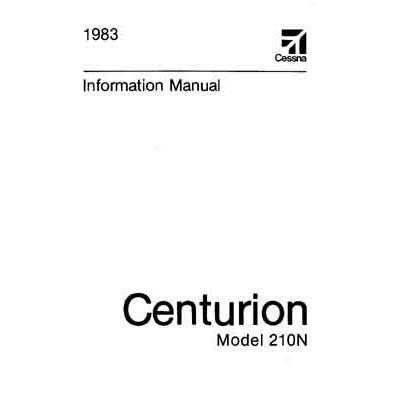 Cessna 210N Centurion 1983 Pilot's Information Manual (D1244-13)