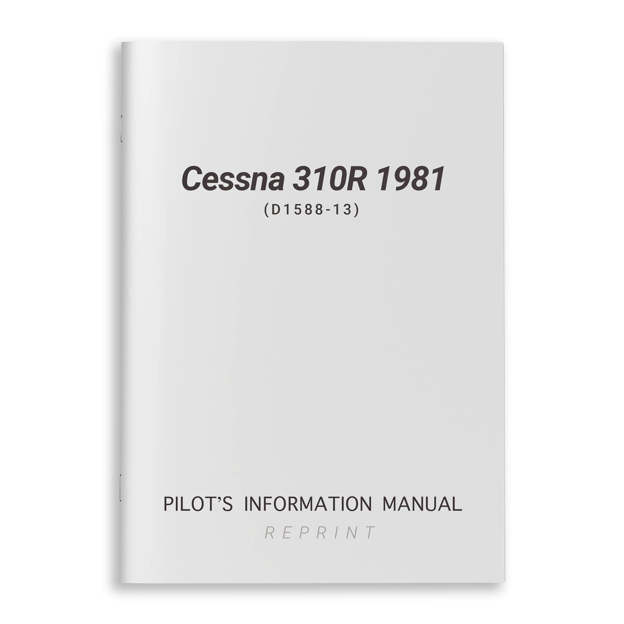 Cessna 310R 1981 Pilot's Information Manual (D1588-13)