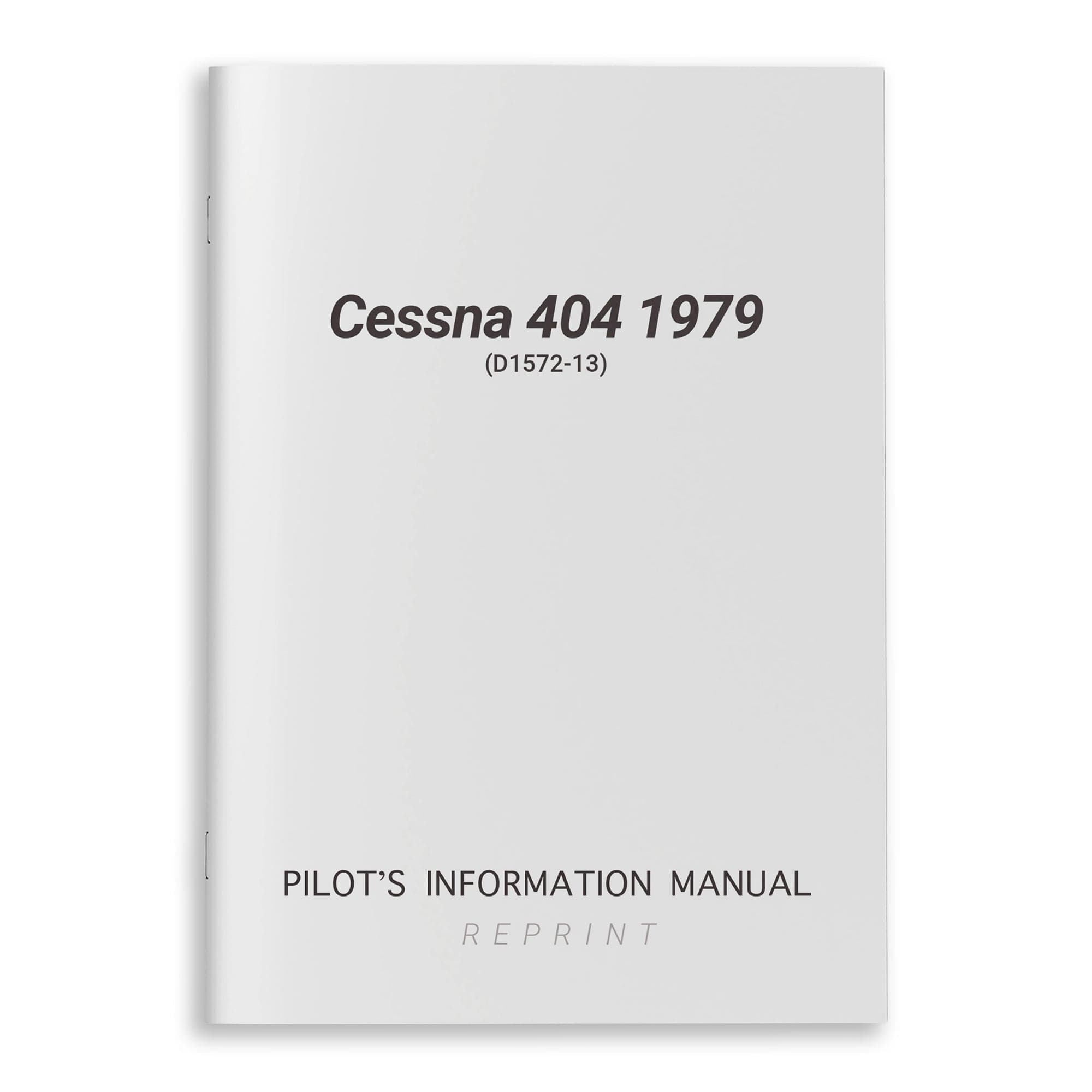 Cessna 404 1979 Pilot's Information Manual (D1572-13)