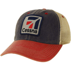 Cessna Navy/Scarlet Patch Officially Licensed Trucker Cap