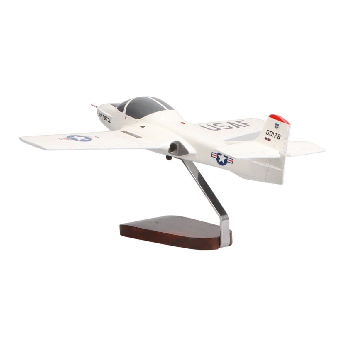 Cessna® T-37A Tweetie Bird (White) Large Mahogany Model
