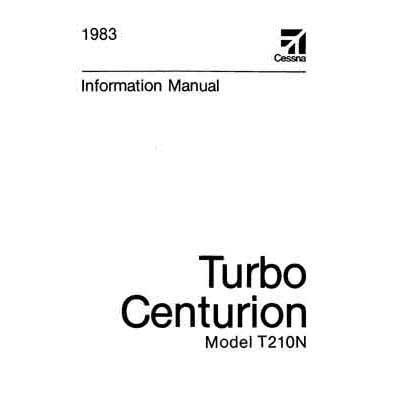 Cessna Turbo 210N Centurion 1983 Pilot's Information Manual (D1245-13)