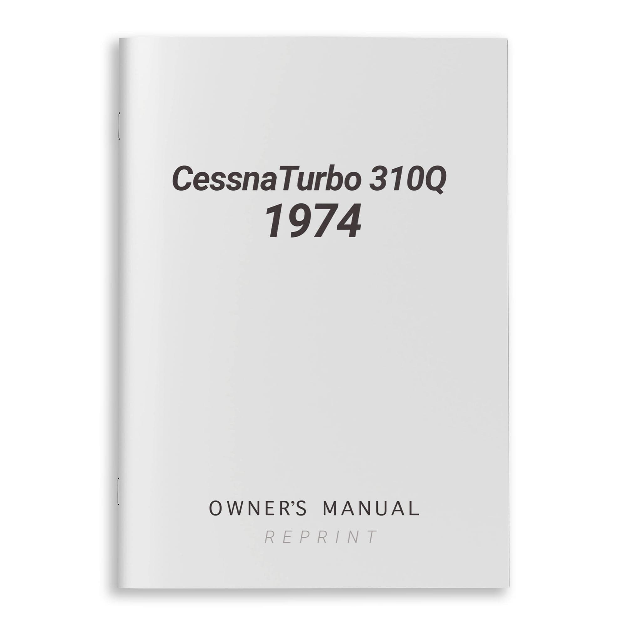 Cessna Turbo 310Q 1974 Owner's Manual
