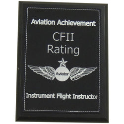 CFII Rating Aviation Achievement Plaque
