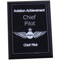 Chief Pilot Aviation Achievement Plaque