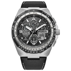 Citizen Promaster Skyhawk A-T Black Dial Leather Strap Watch JY8149-05E