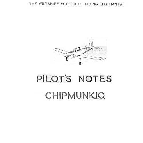 DeHavilland Chipmunk Series Pilot's Notes (part# DECHIPMUNK-PN-C)